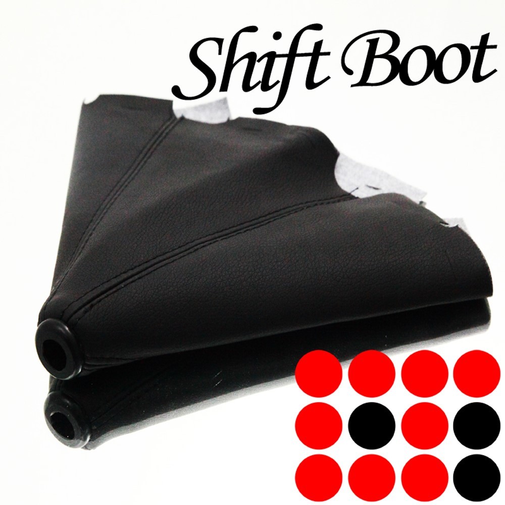 Transmission Gear Shift Knob Stick Shifter Boot Cover Black Stitch fit Toyota