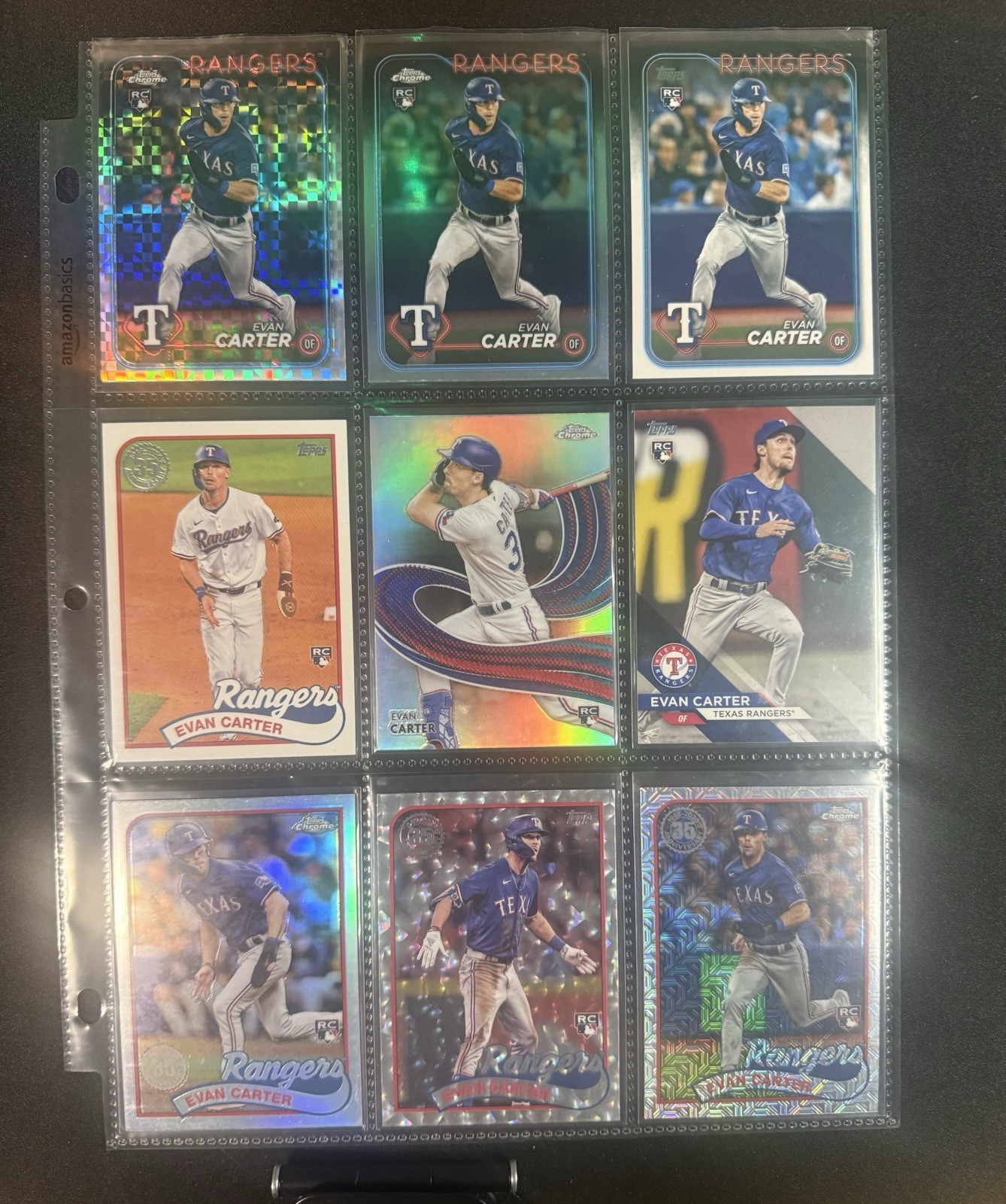 Evan Carter 2024 Topps 38 Card RC Lot Total 56 Cards See Card List