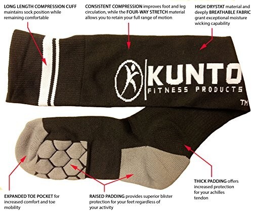 Graduated Compression Socks by Kunto Fitness Reduce Leg Pain SZ L