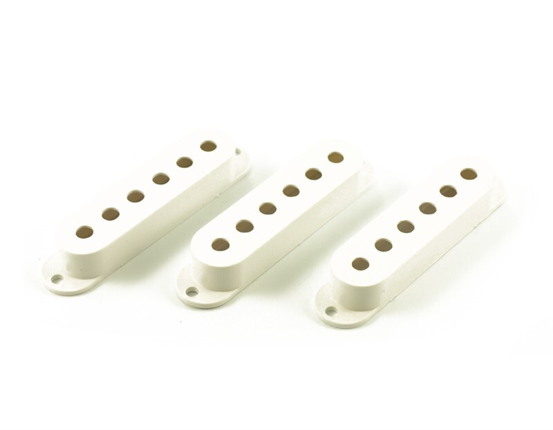 NEW - S/S/S Single Coil Pickup Covers (3) For Strat - WHITE