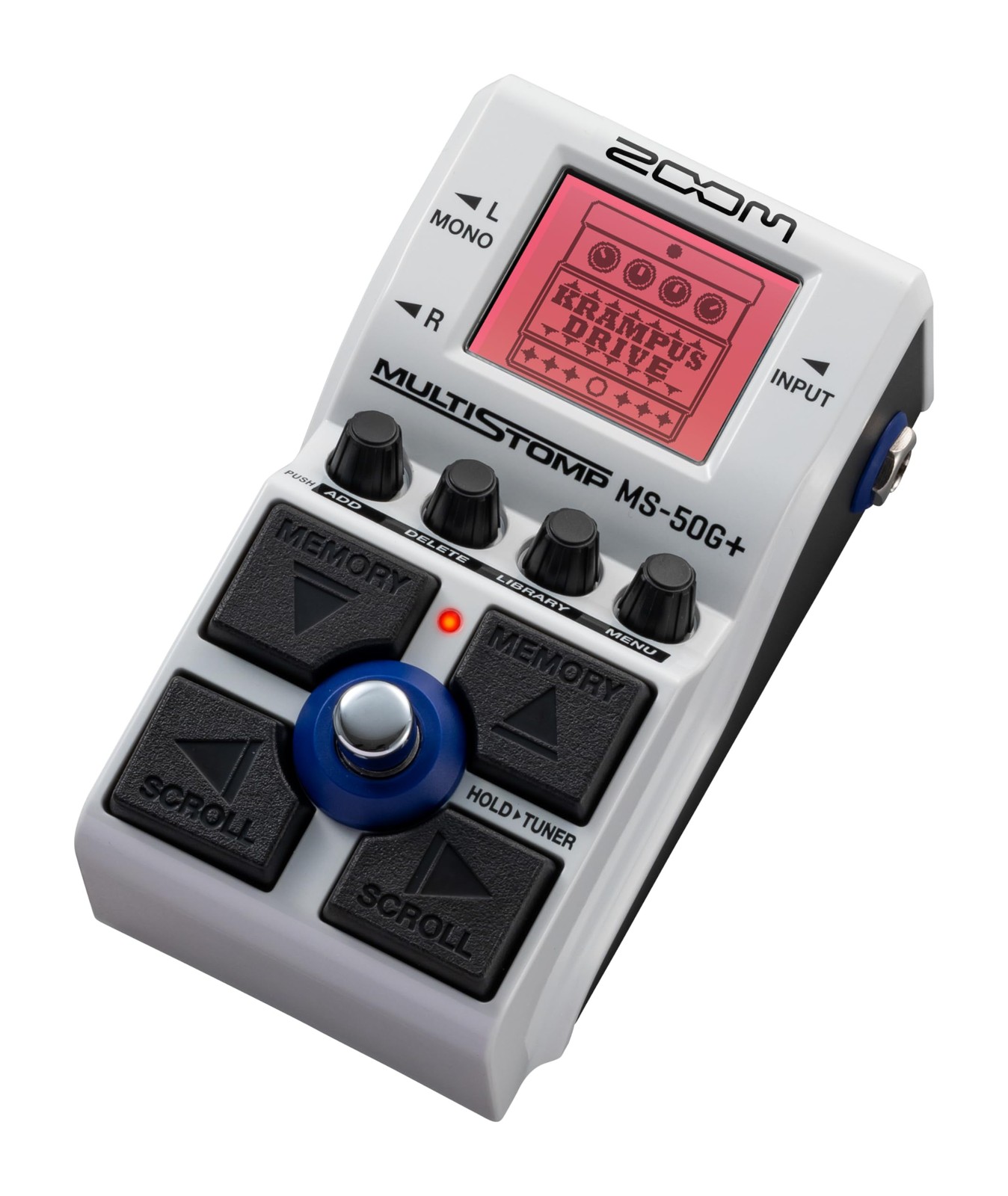 Zoom MS-50G+ MultiStomp Guitar Effects Pedal with 100 Effects, Drives, White