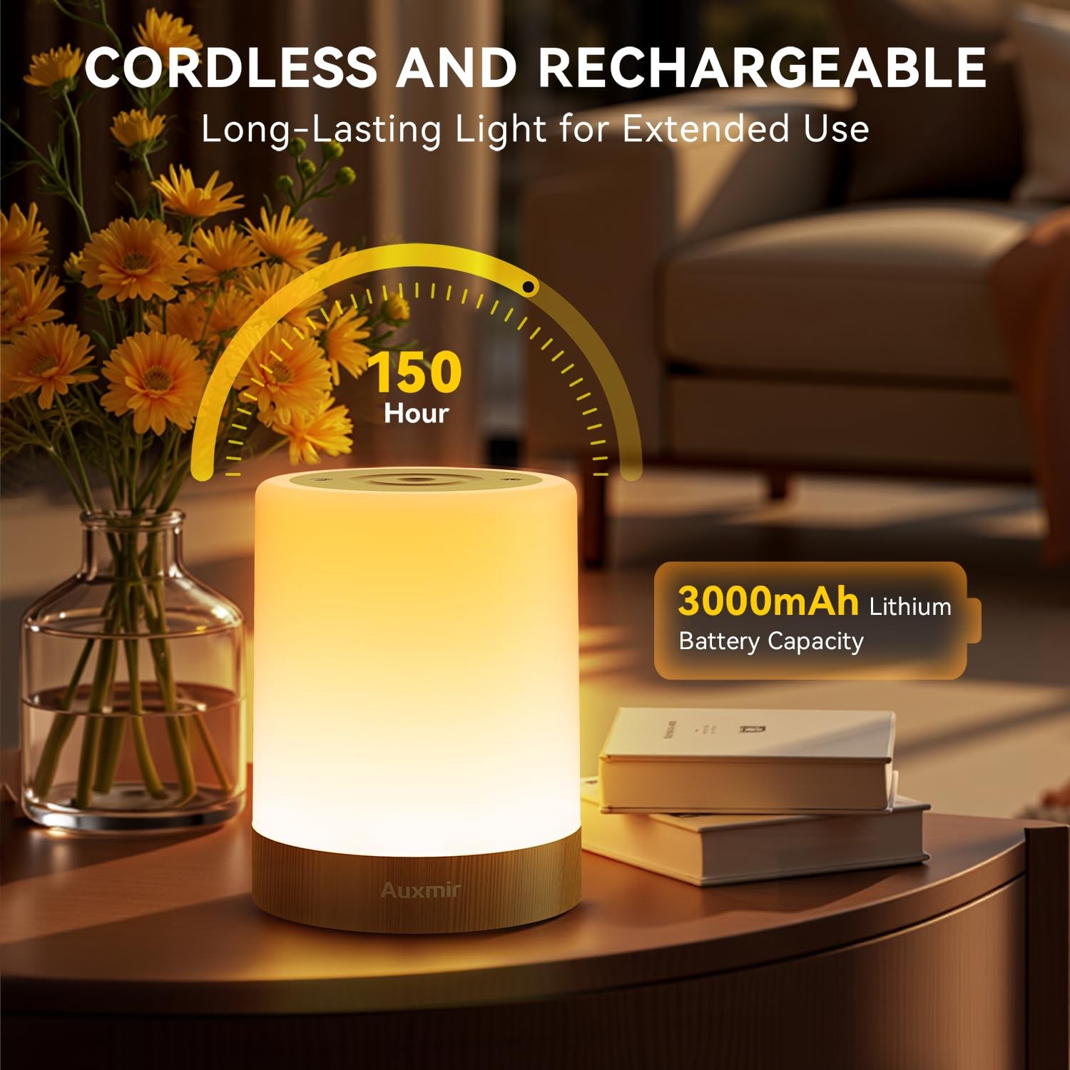 Night Light for Kids Baby, Dimmable Touch Lamp for Nursery, 11 RGB Colors 5 B...