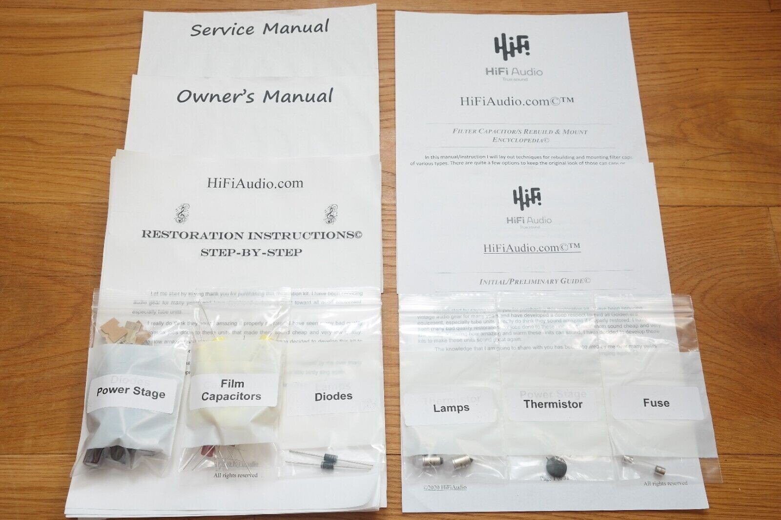 Harman Kardon F500 F500x restoration kit service recap filter capacitor rebuild
