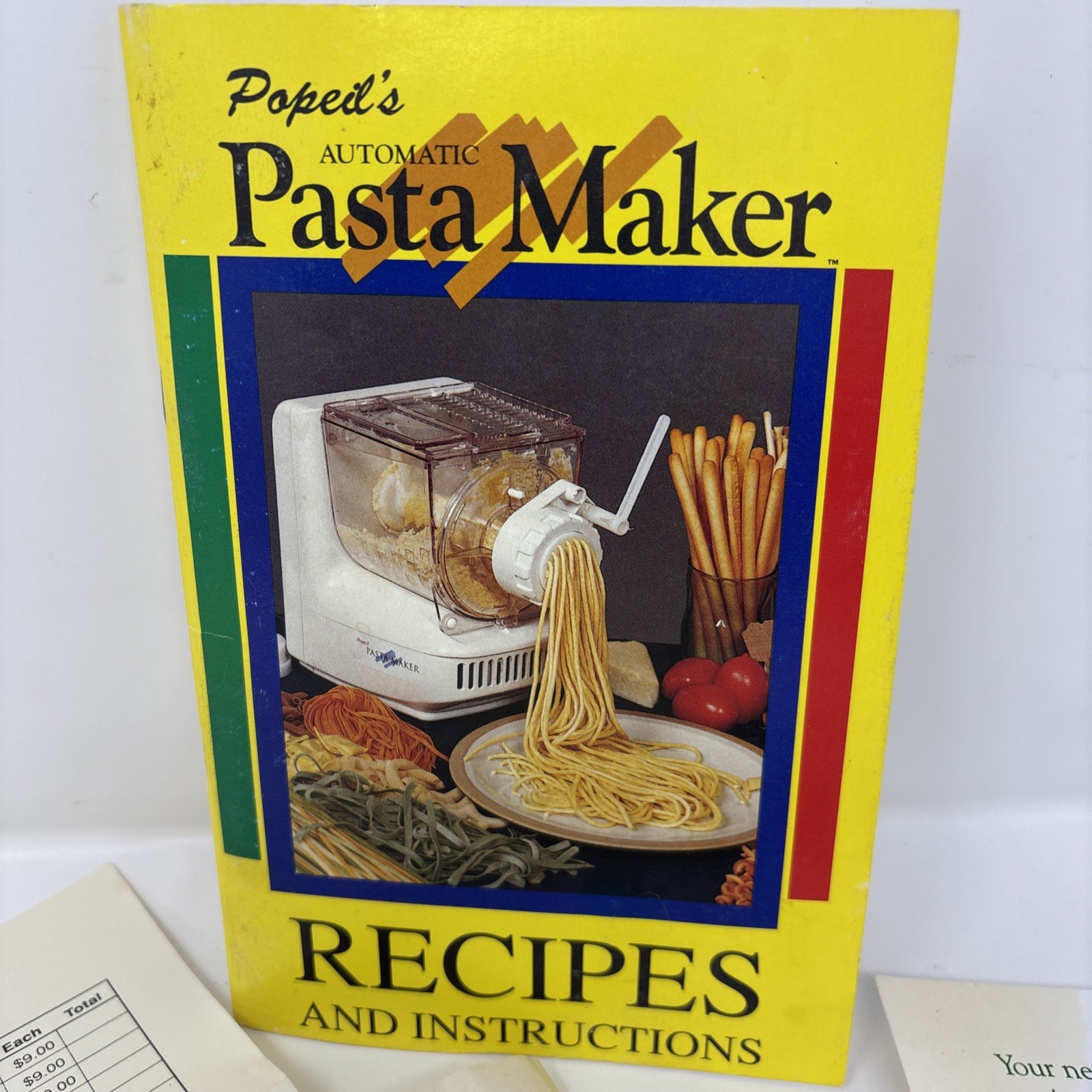 Vintage Popeil Automatic Pasta Maker Recipes & Instructions Manual Booklet Only