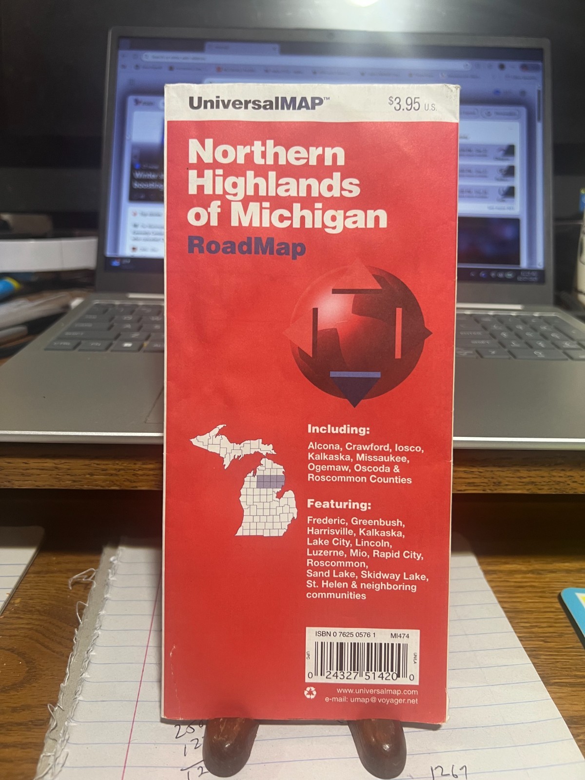 Northern Highlands of Michigan Road Map UniveralMap