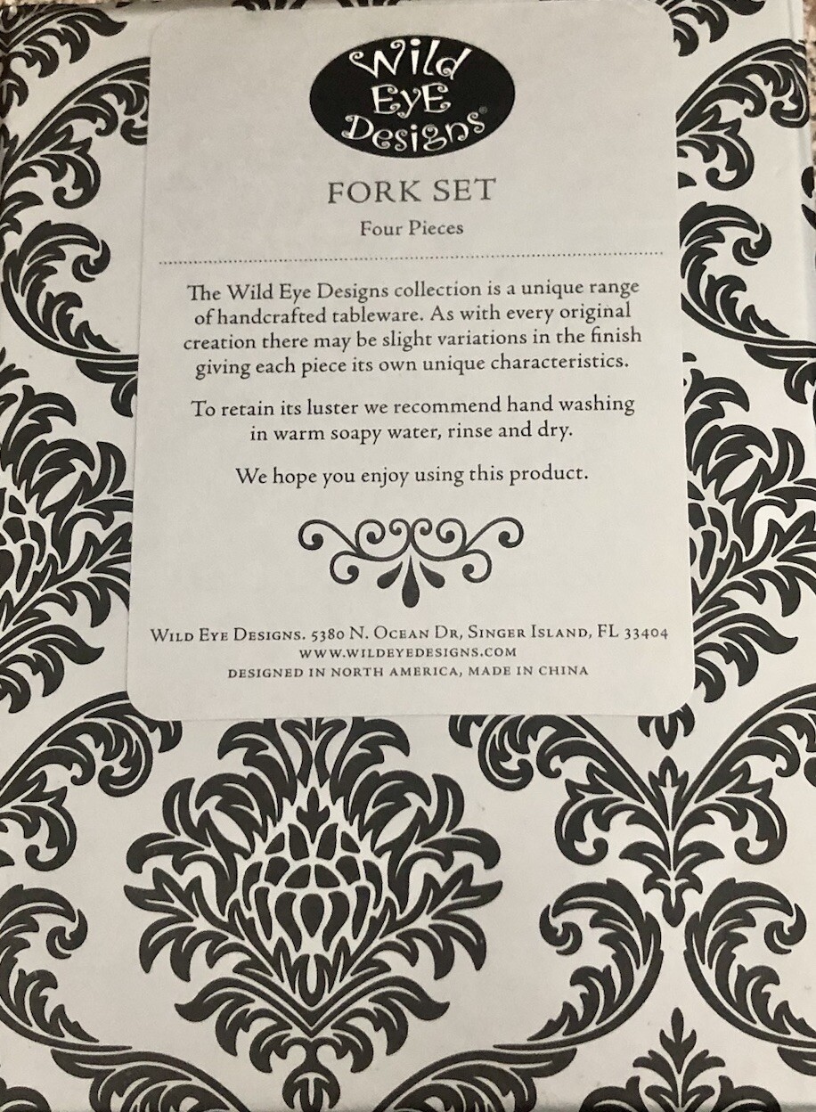 Wild Eye Design Wire & Pearl Appetizer Spoon & Forks - 2 BOXES LOT NEW