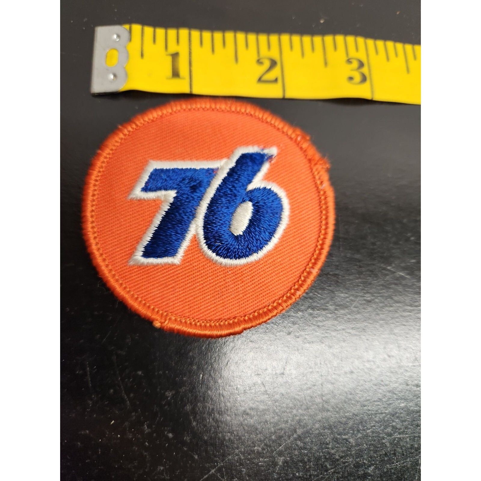 Vintage Union 76 Orange & Blue Cloth Logo Patch - 2 Inches
