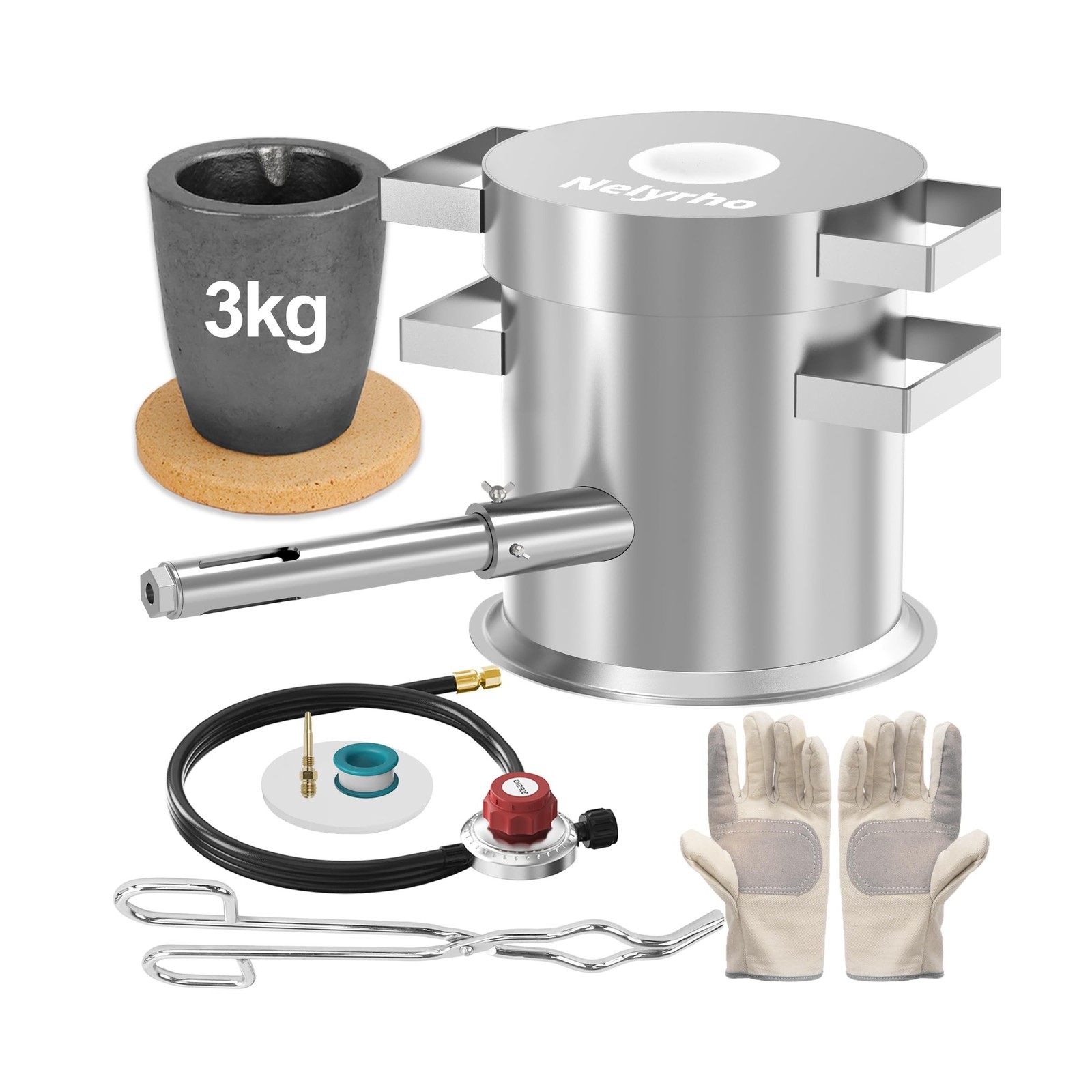 Nelyrho 3KG Propane Smelting Furnace Kit for Beginners – Easy-t... FAST US