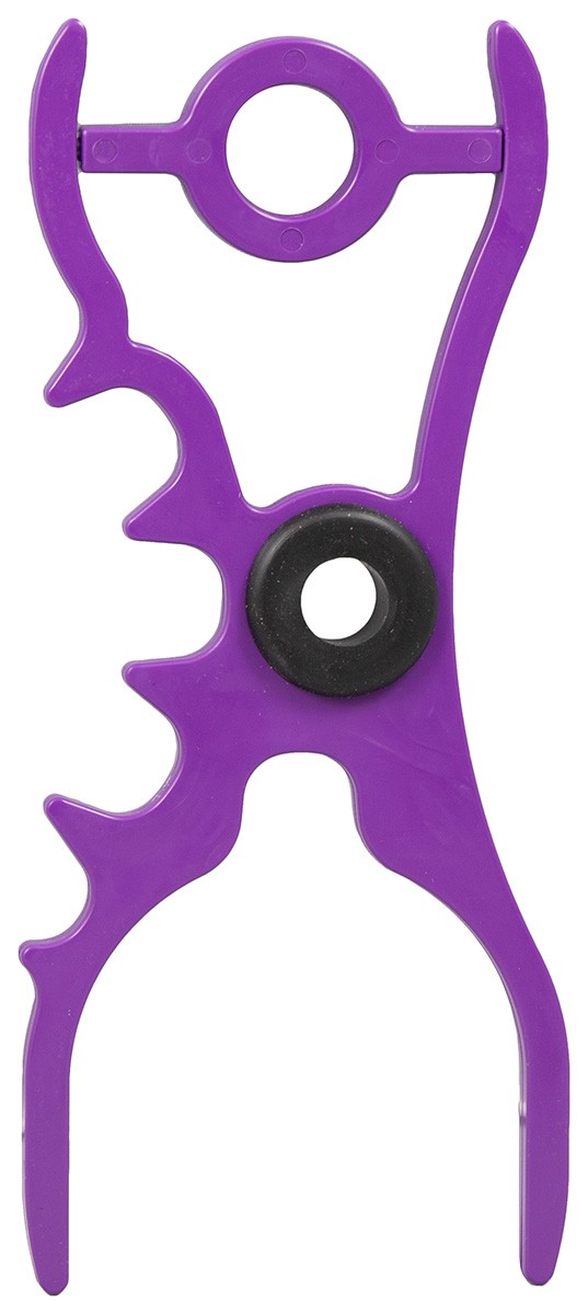 Q-Claw Jump Caddy Pool Cue Bridge Head Large Jump Shot Bullseye - Purple