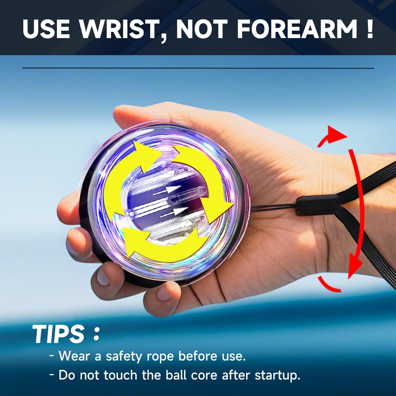 Torque Hand Exerciser, Grip Strength Trainer, Forearm Strengthener, Wrist Pow...
