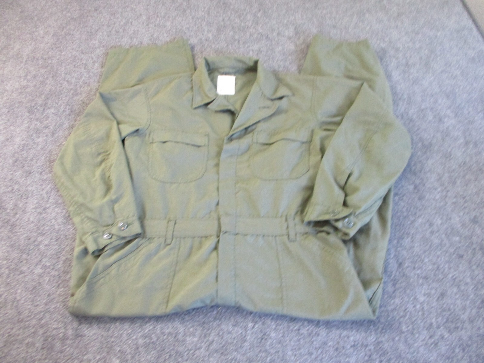 US Military Coveralls Adult 44R Green 36x30 Fire Resistant Mens Vintage *