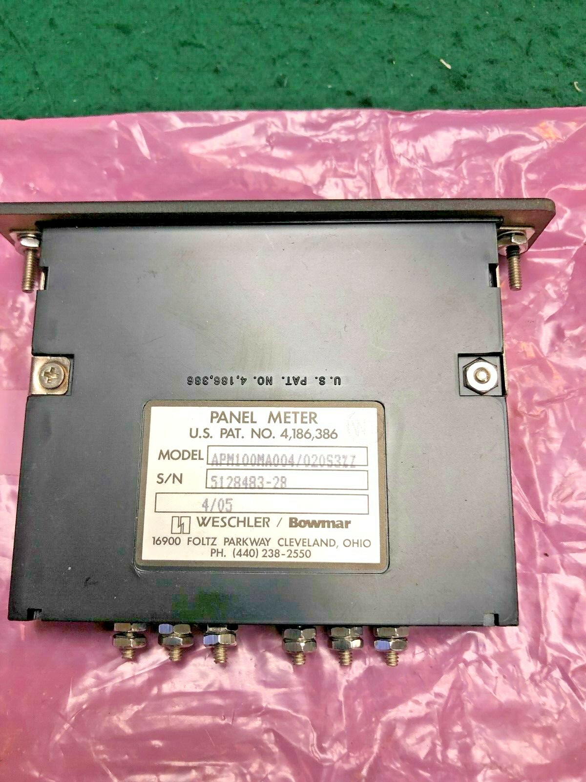 WESCHLER BOWMAR APM100MA004/020S3ZZ  PANEL METER