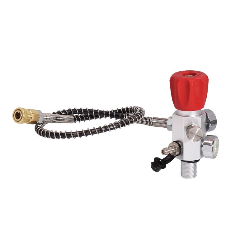 5/8-18UNF M18*1.5 or 7/8-14UNF PCP Tank Dual Gauge Charging Valve refill adapter