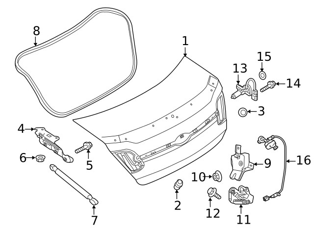 Genuine Ford Support Strut AG1Z54406A10B