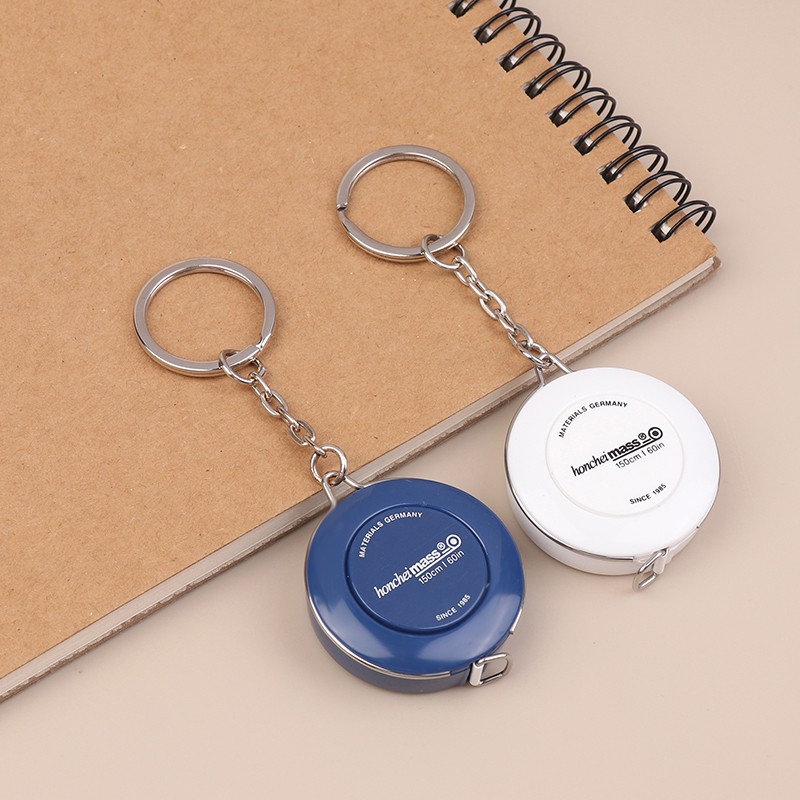 150/60Inch Keychain Tape Measure Portable Retractable Mini ABS Plastic Roll Tape