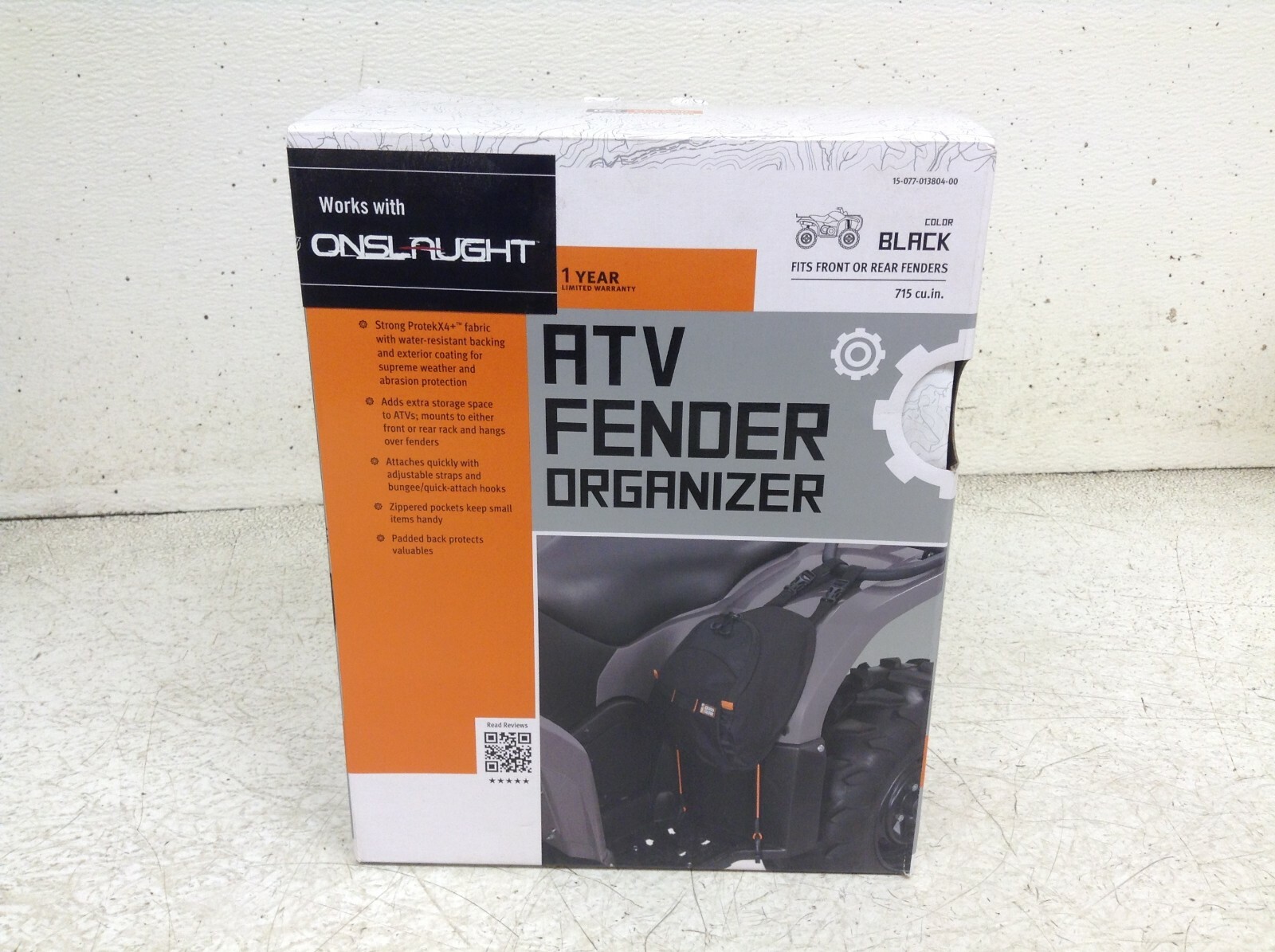 Quad Gear 15-077 Onslaught Black ATV Fender Organizer 715 Cu In. New (TSC)
