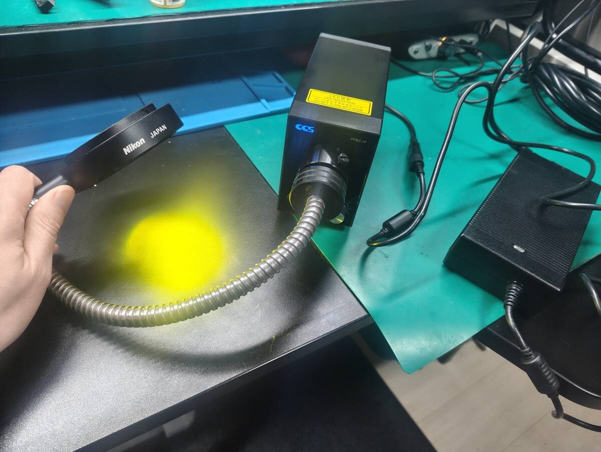 CCS PFB2-20SW-F-NPYF LED Ring Light Guide Nikon SMZ-U Microscope Japan High