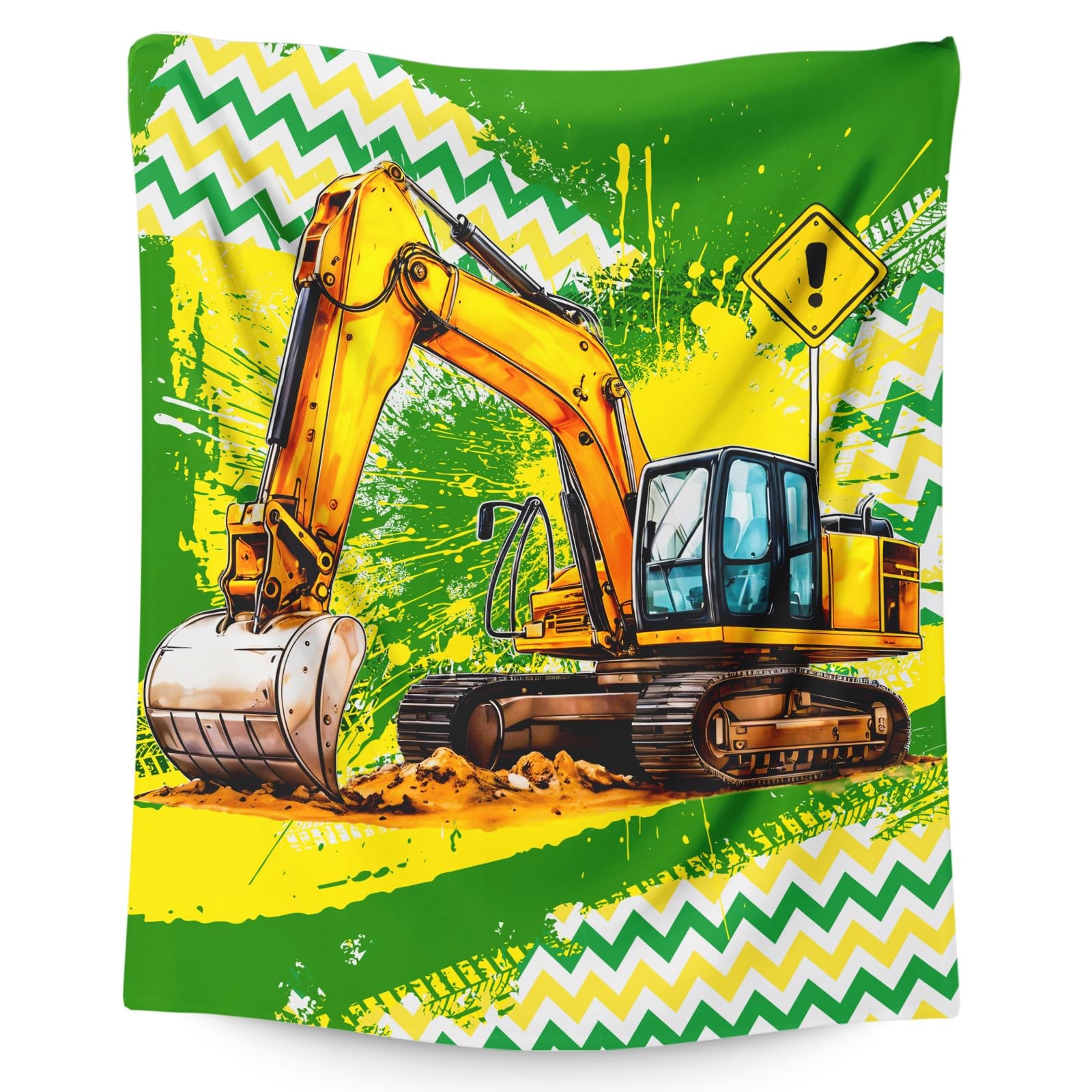 Blanket for Boys Excavator Throw Blanket Gifts for Kids Boys Age 4-6 40"x50" ...