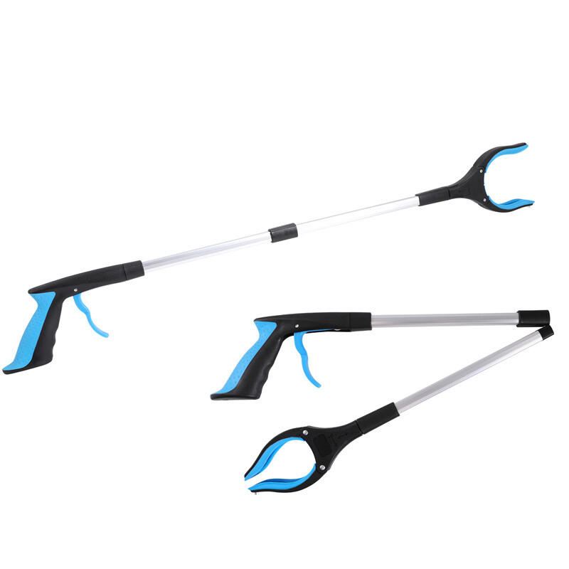 2-PACK Collapsible Garbage Collector Picker Pickup Tool Clamp Extender Grabber