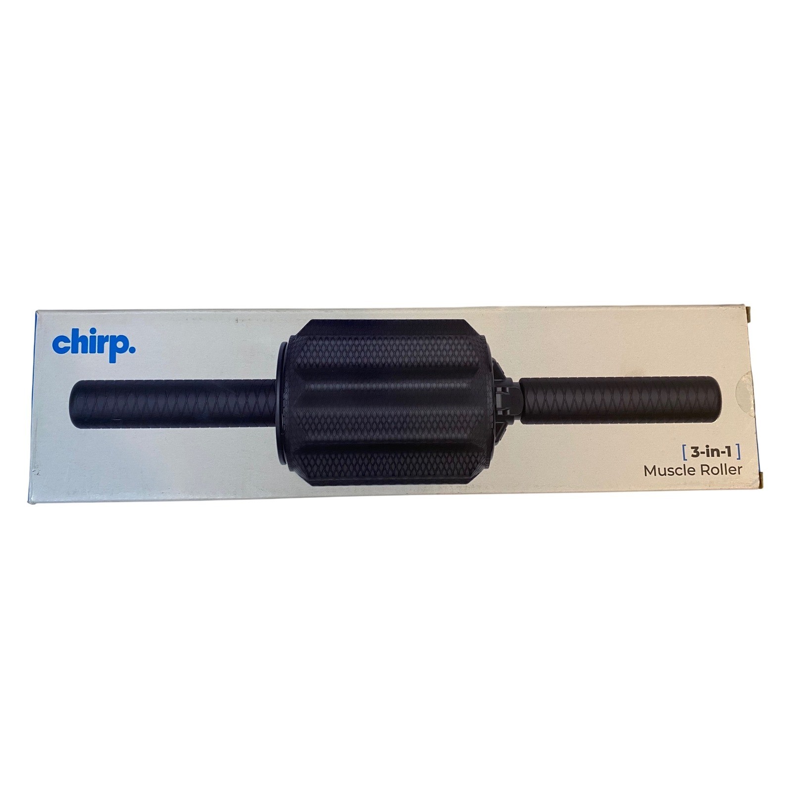 Chirp 3-in-1 Muscle Roller Interchangeable Wheel System Black Recovery Tool NEW