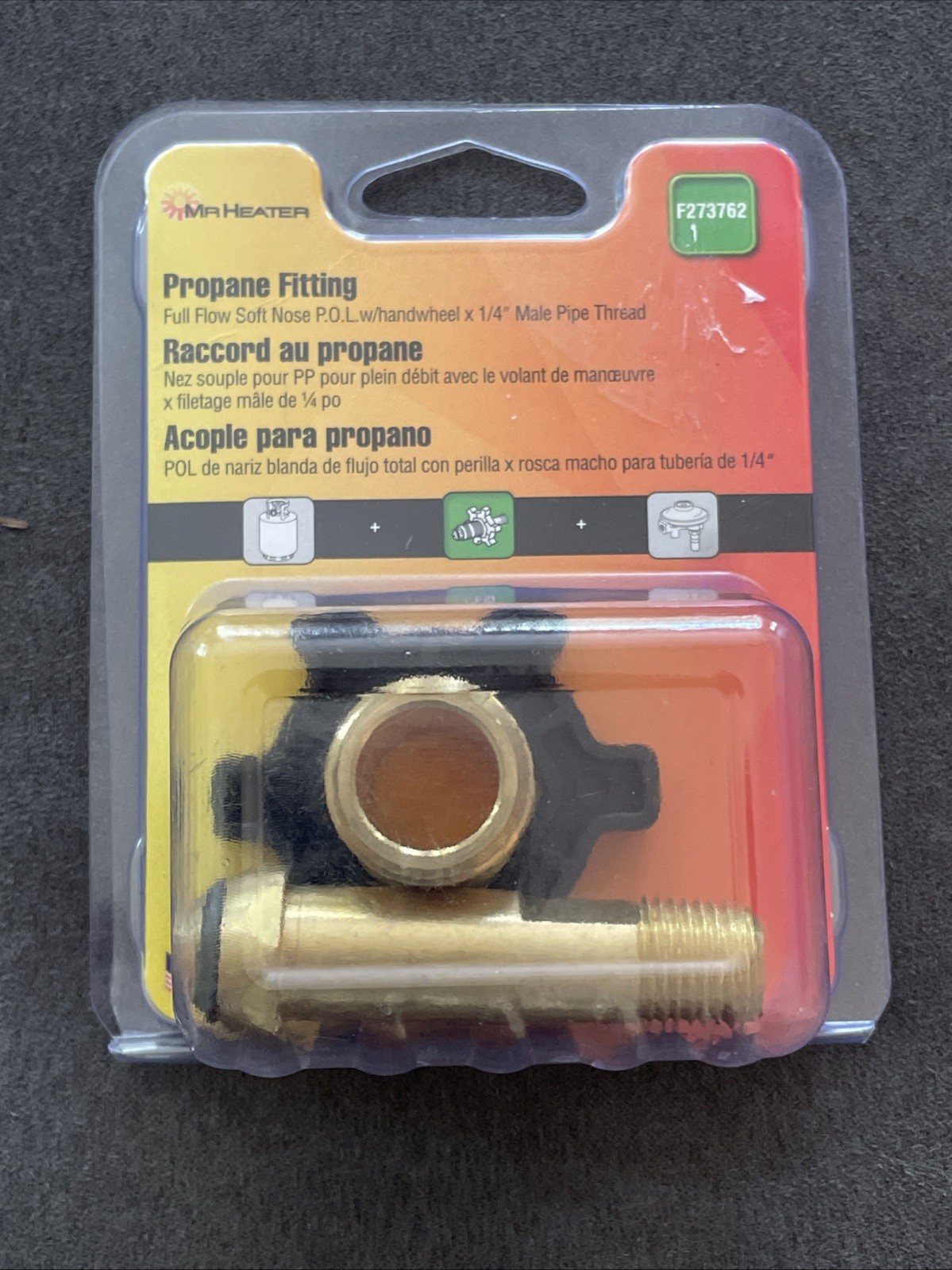 Multicolored 1/4" Brass P.O.L. Fitting for Effortless Connections - Handwheel