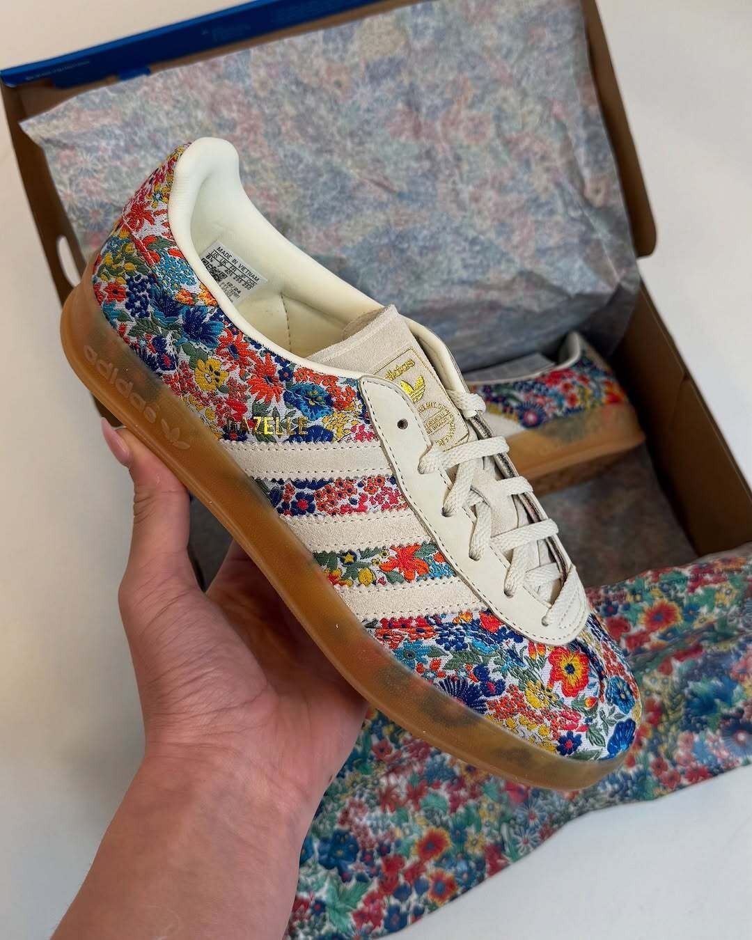Adidas Gazelle IndoorLiberty London Floral Embroidery (Women's) JP5309 NEW
