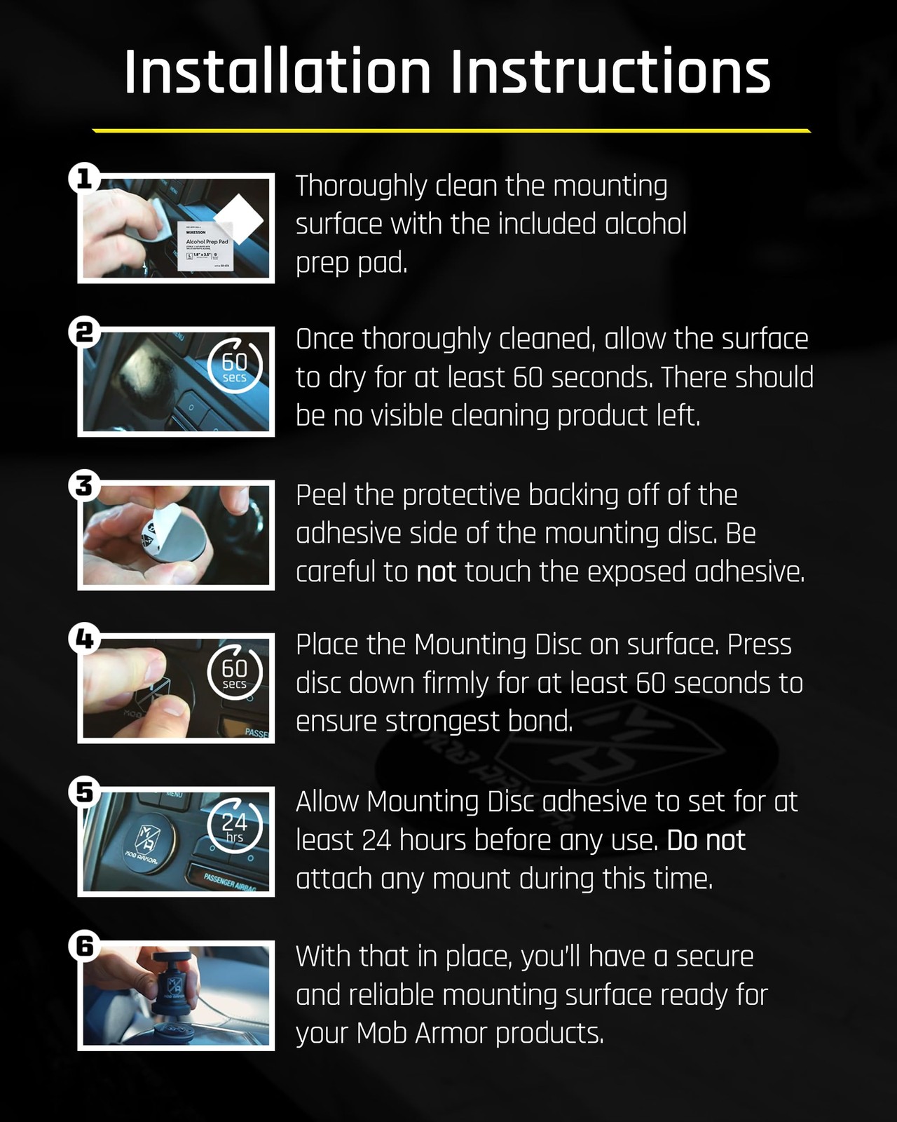 Mob Armor TabNetic Accessory Surface mounting disc, Compatible with alll Mob