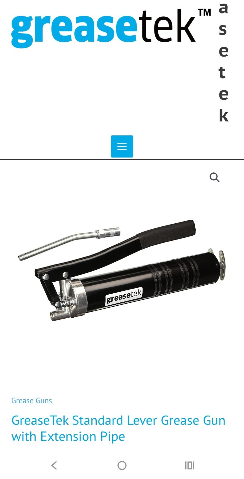 Standard Lever Grease Gun with Extension Pipe Dual-positioning NIB By GreaseTek