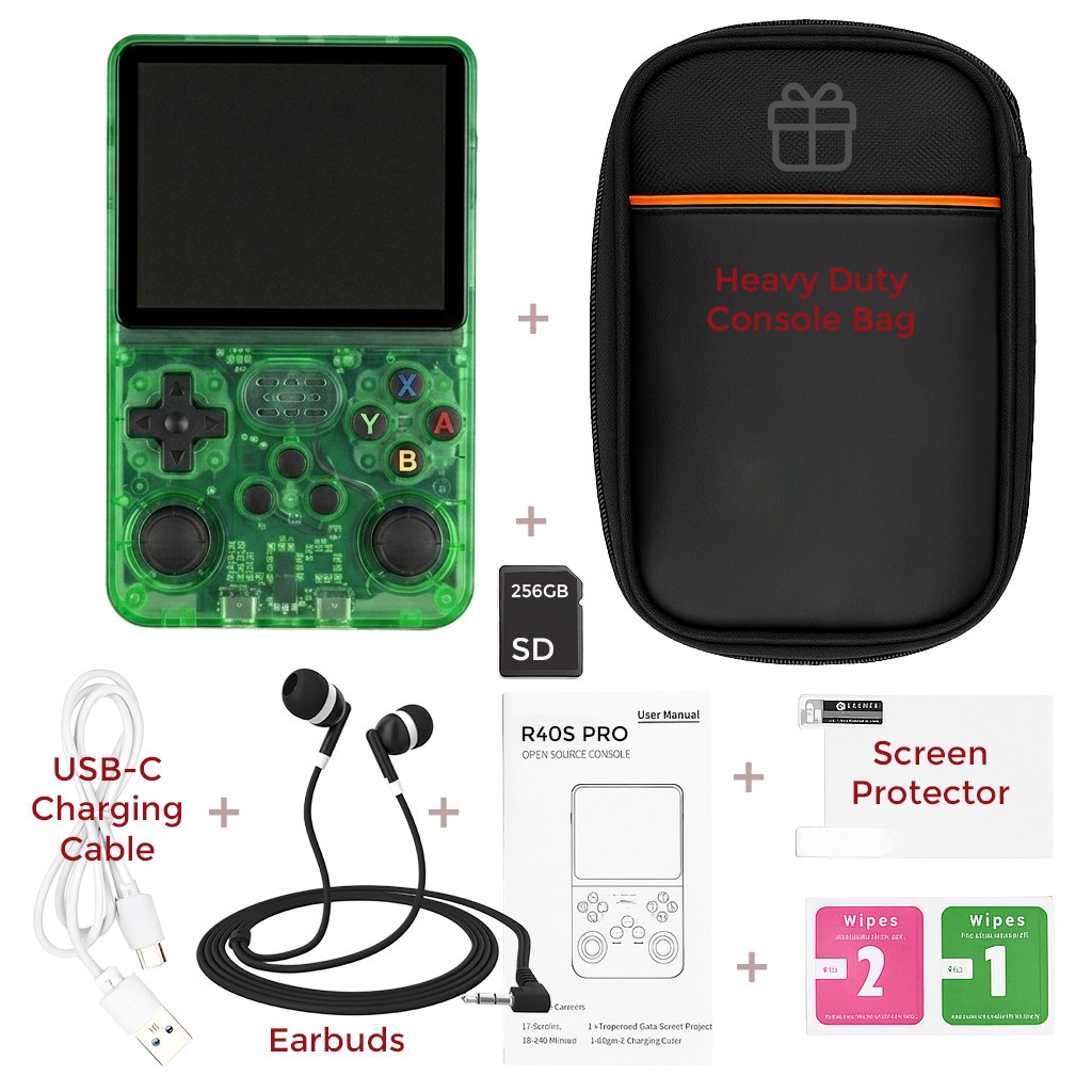 R36S R40S PRO Handheld Console 3.5 Inch IPS Screen Open Source Linux Portable