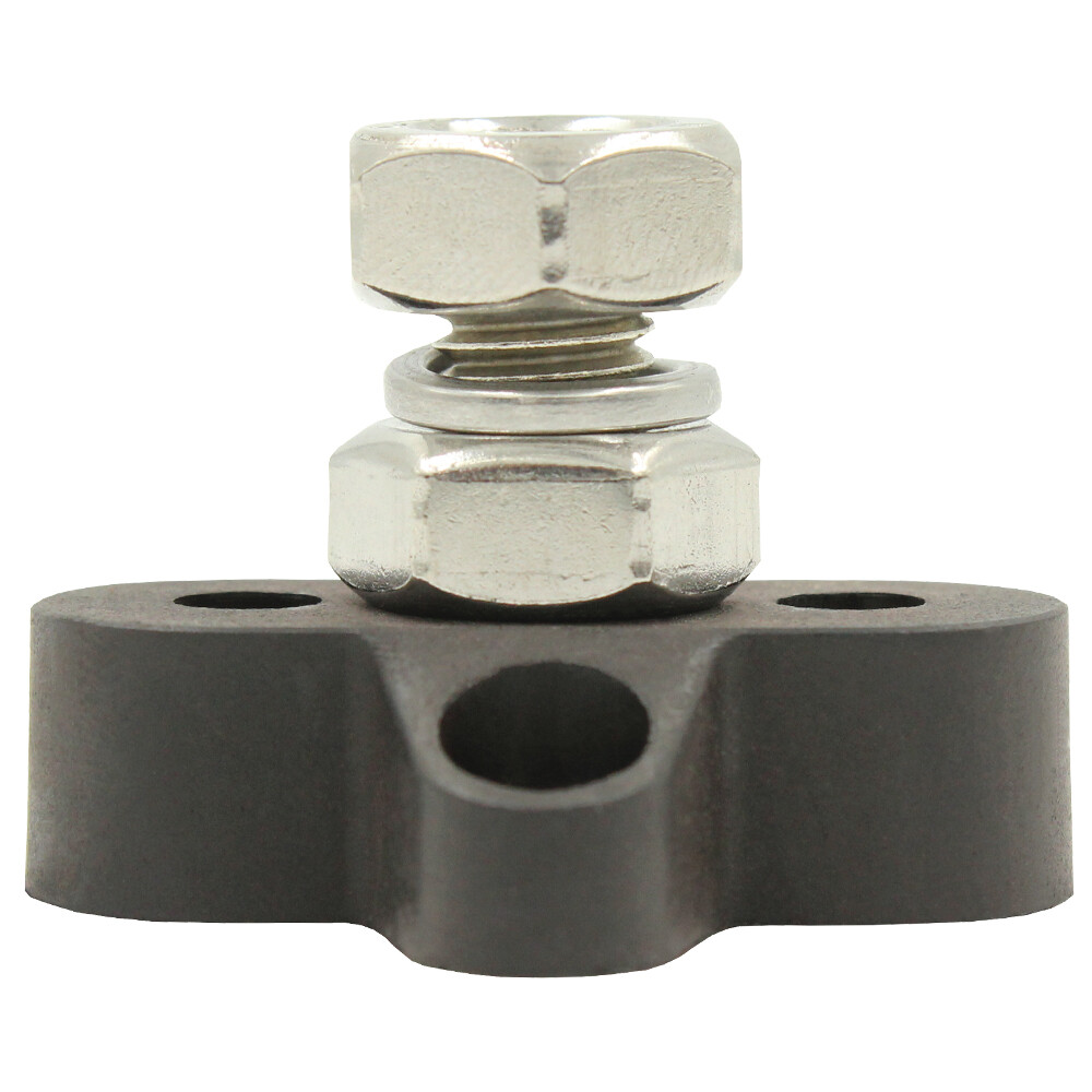 M10 Terminal Post Bus Bar Power Distribution Block Stud Side Mount - Red Black