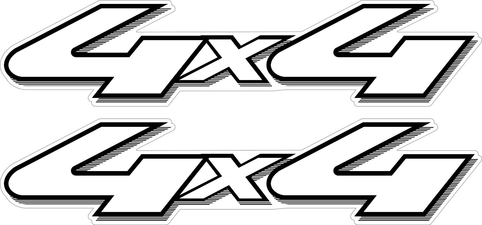Aftermarket 4x4 Off Road Decals Fits 1997-2004 F150 F250 Trucks VF208 4WD-Black