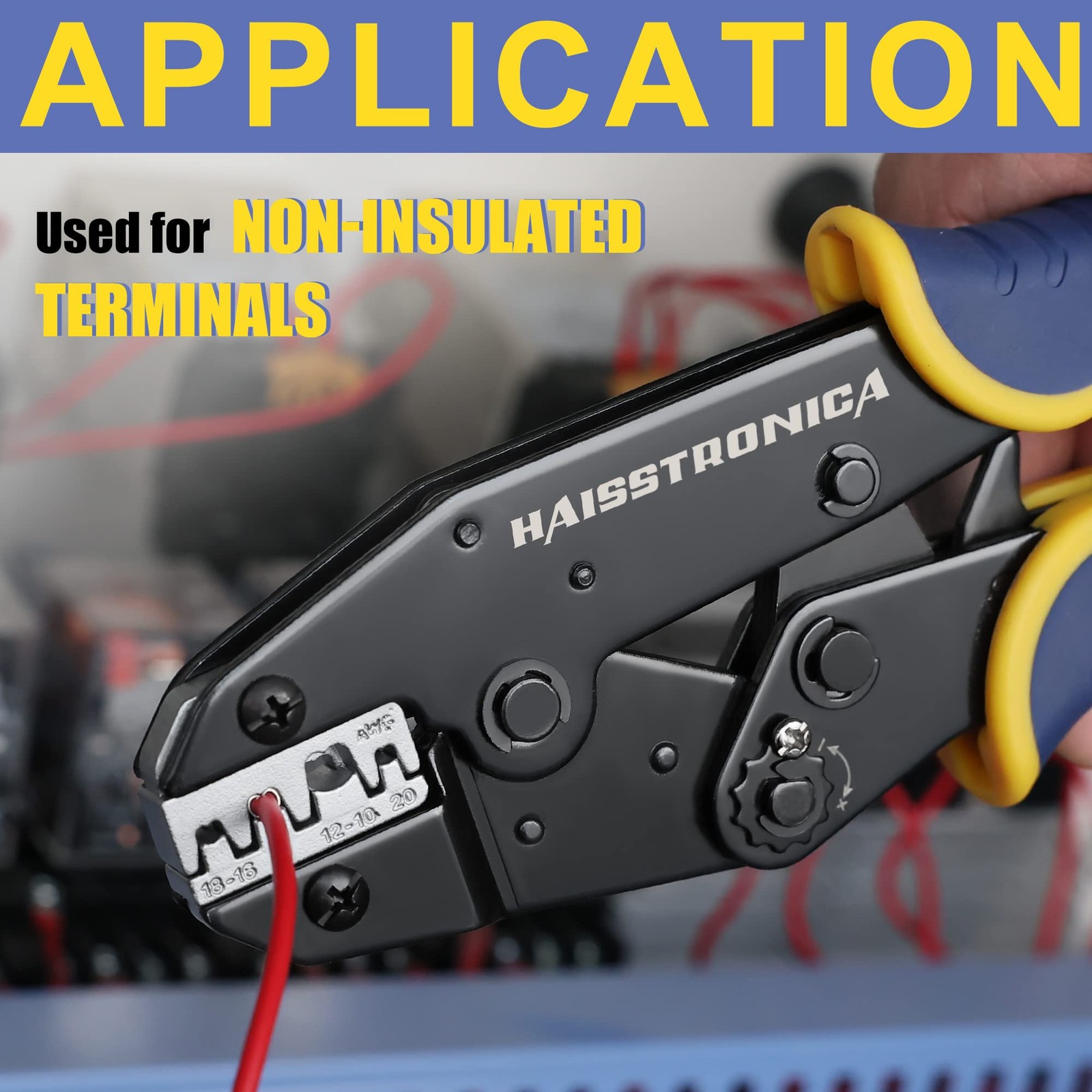 Crimping Tool AWG 20-10 Ratchet Wire Terminal Crimper HS-5327