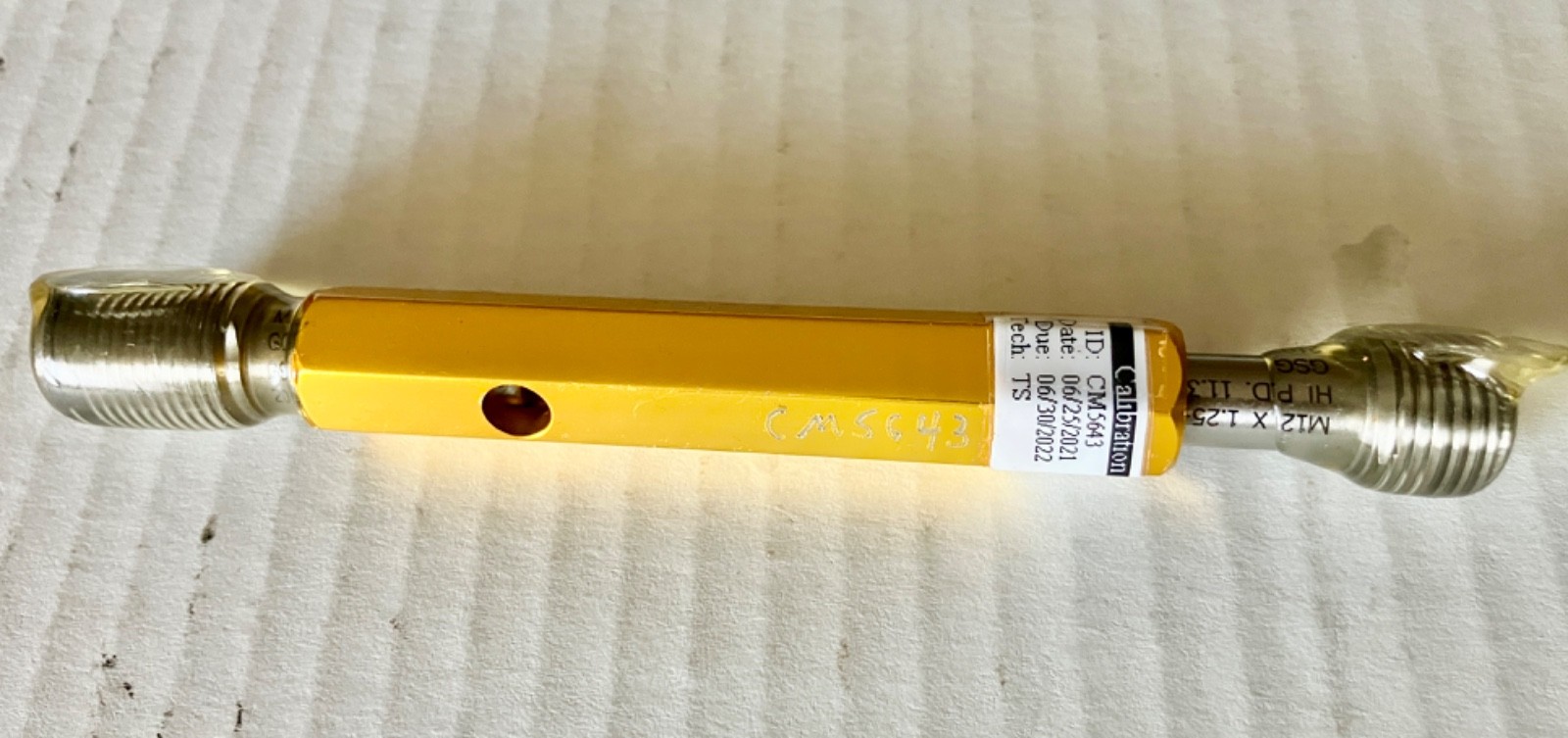GSG M12 X 1.25 6H THREAD PLUG GAGE 12 GO NO GO P.D.'S = 11.188 & 11.368