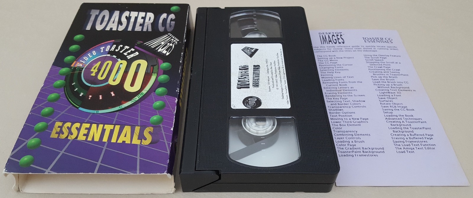 TOASTER CG ESSEANTIALS - VHS Tutorial Tape ©1993 for Amiga NewTek Video Toaster