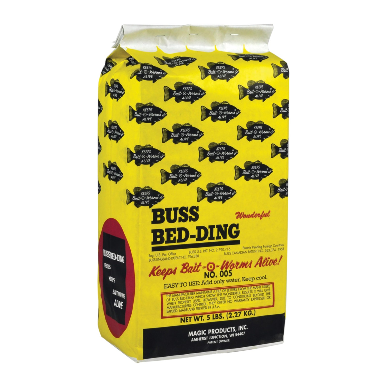 Magic Products Buss Worm Bedding, 5-Pound,black 5-Pound, black