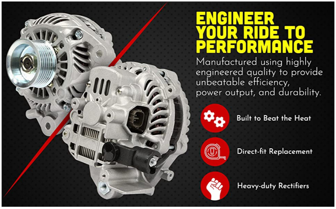Alternator For Mitsubishi 3.0L Montero 1989-1994 & Dodge Raider 1989; AMT0058