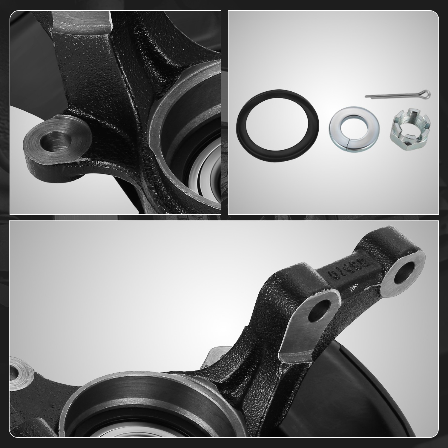 Fit 11-13 Sonata Front Left Driver Side Loaded Wheel Bearing Knuckle Assembly