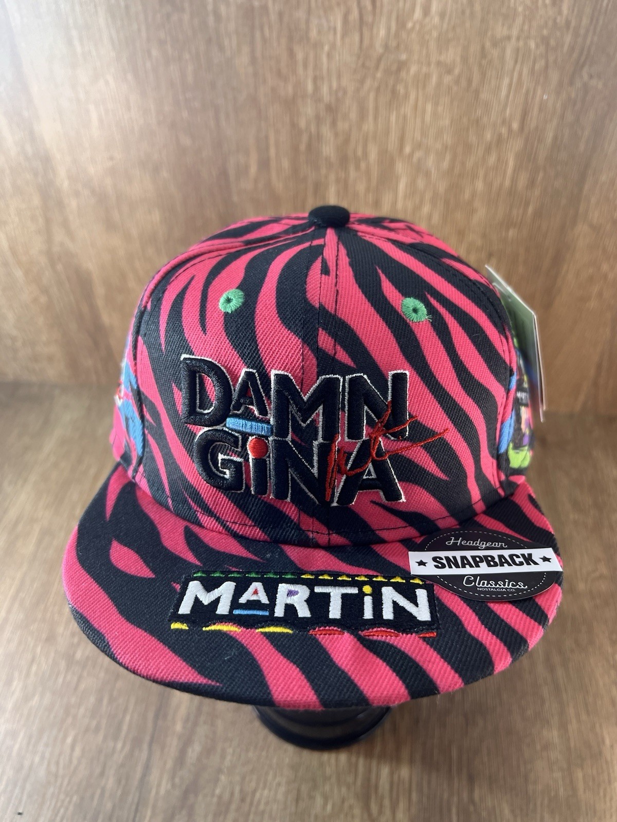 Martin Snapback Hat DAMN GINA PINK ZEBRA PRINT Headgear Classics Youth NEW