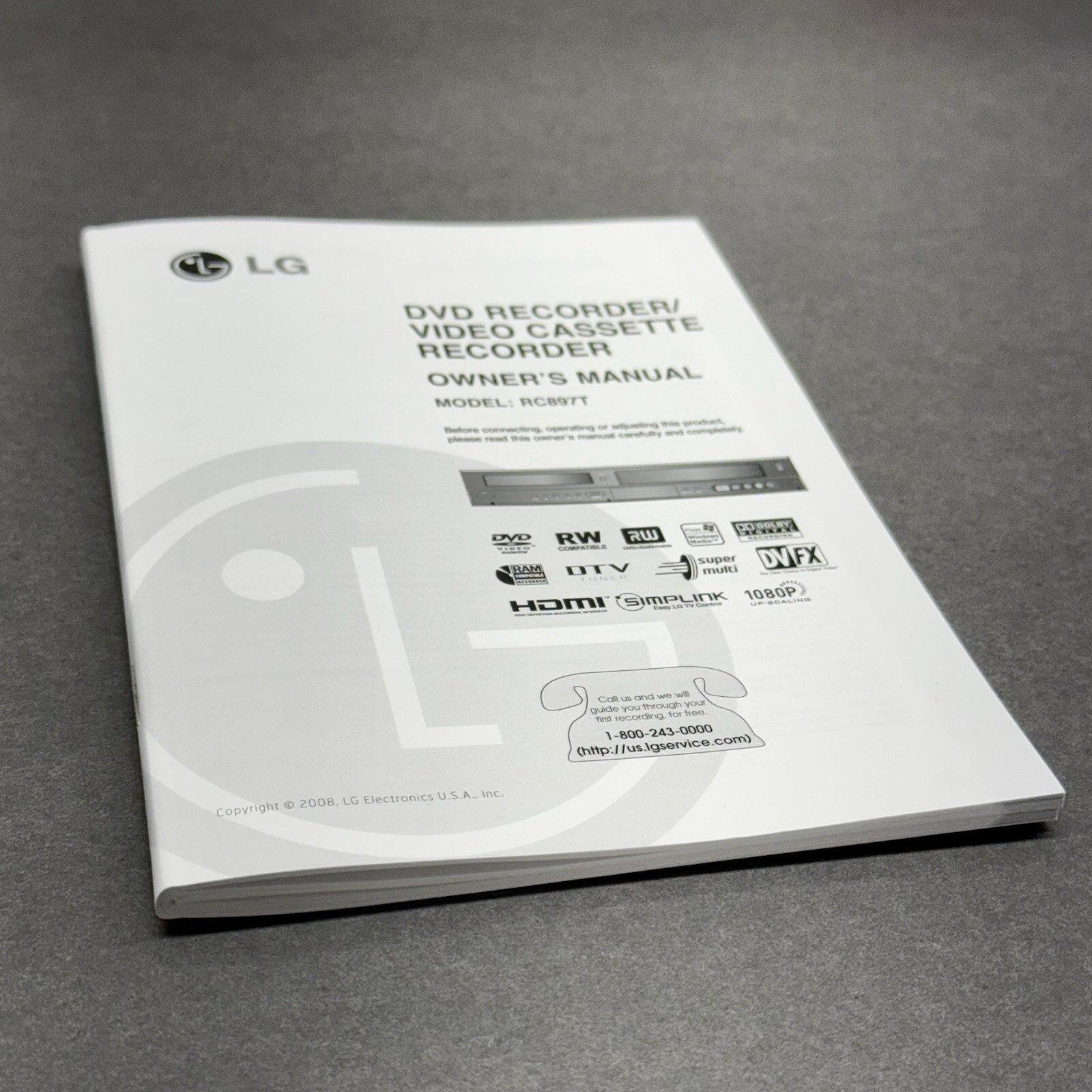 LG RC897T User Manual Booklet Squareback Binding 76 pages NEW