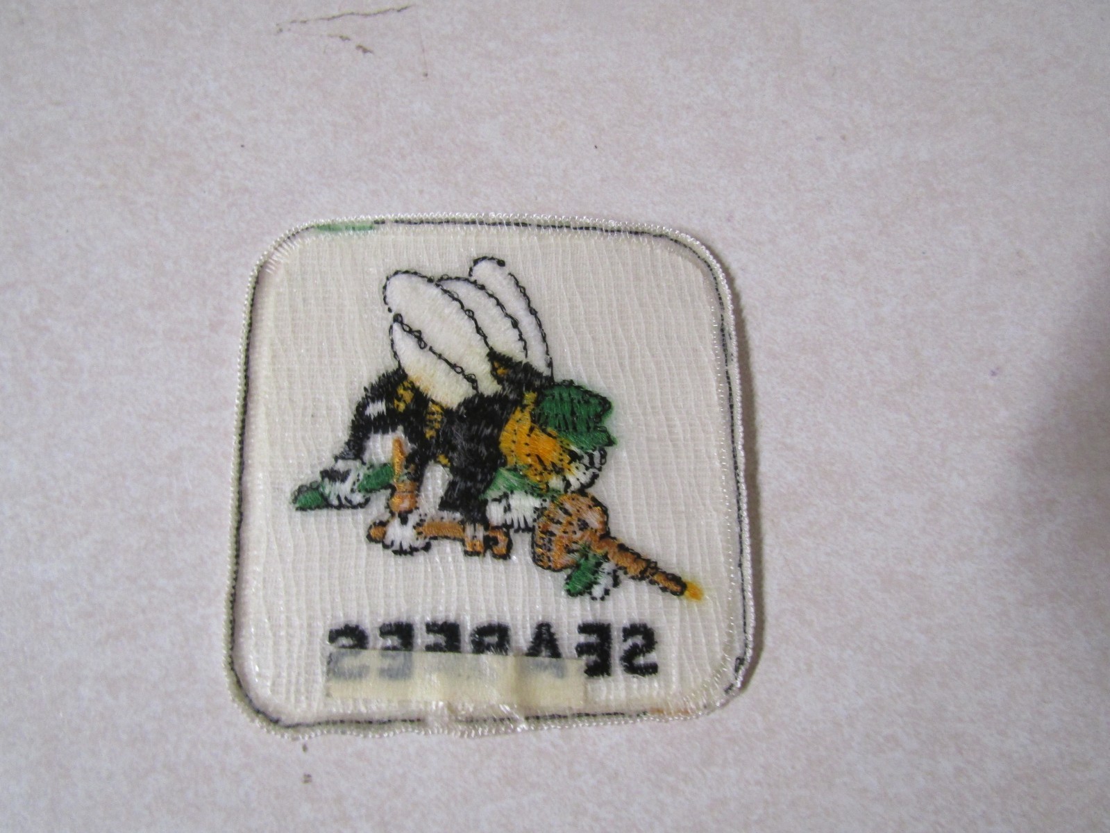 MILITARY PATCH US NAVY SEABEES 3 INCHES