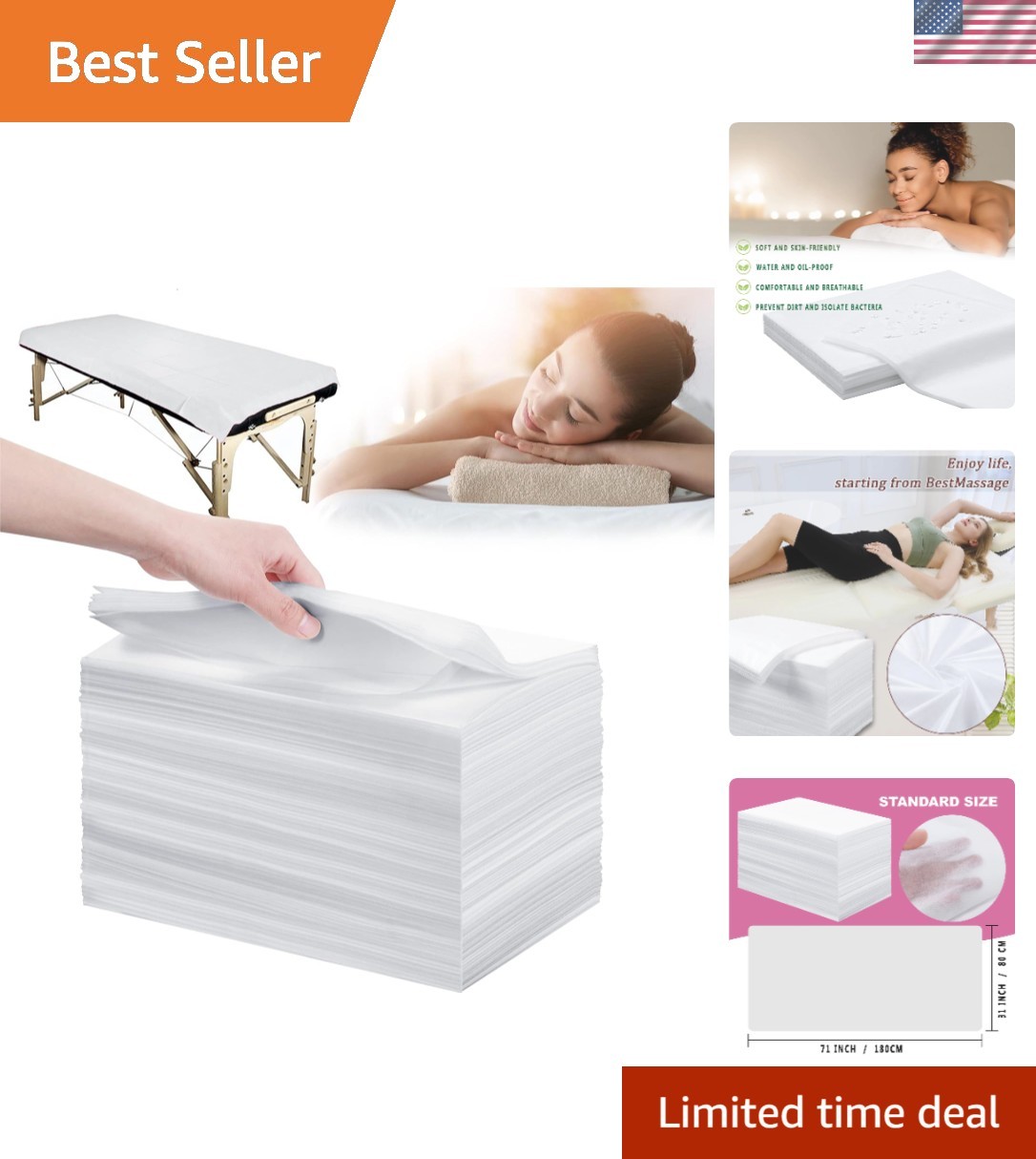 Lightweight & Portable 100 Pcs Disposable Bed Covers - Perfect for Professionals