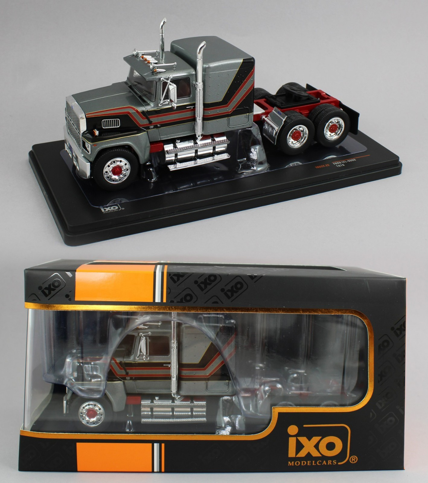 1:43 IXO Models *DARK GRAY METALLIC* 1978 FORD LTL 9000 COE SEMI TRUCK *NIB*