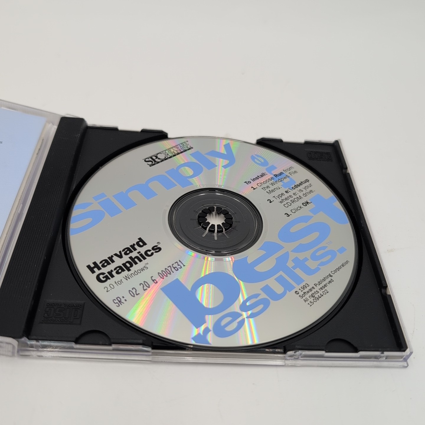 Harvard Graphics 2.0 for Windows 1993 SPC Software Publishing Corporation CD-ROM