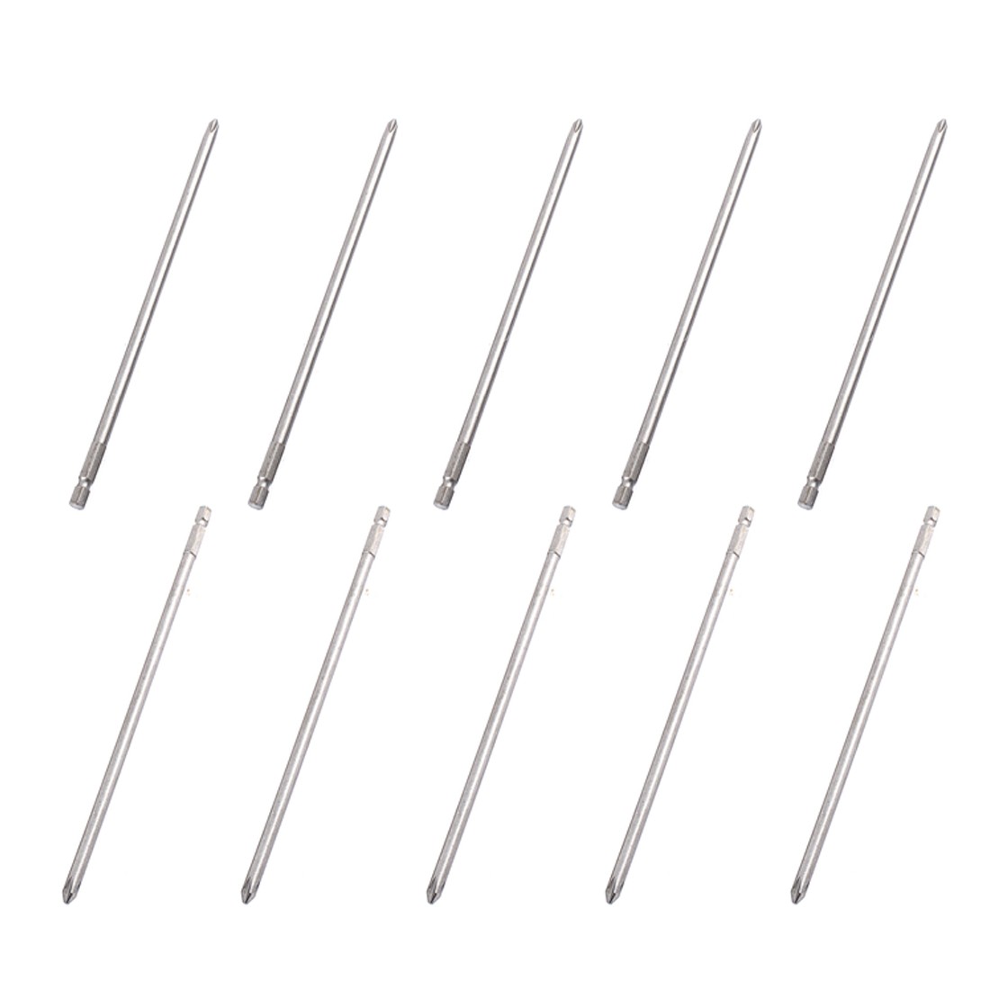 10PCS PH2 Magnetic Tip Phillips Screwdriver Bits Tool 8" Long