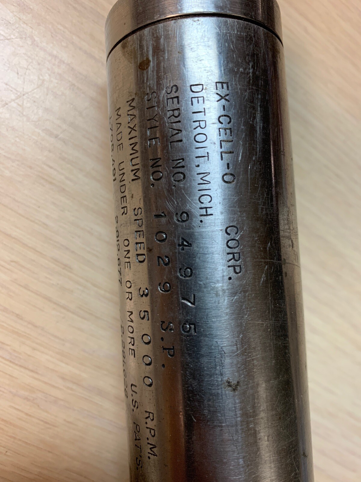EX-CELL-O Style 1029 S.P. GRINDING SPINDLE 35,000 RPM