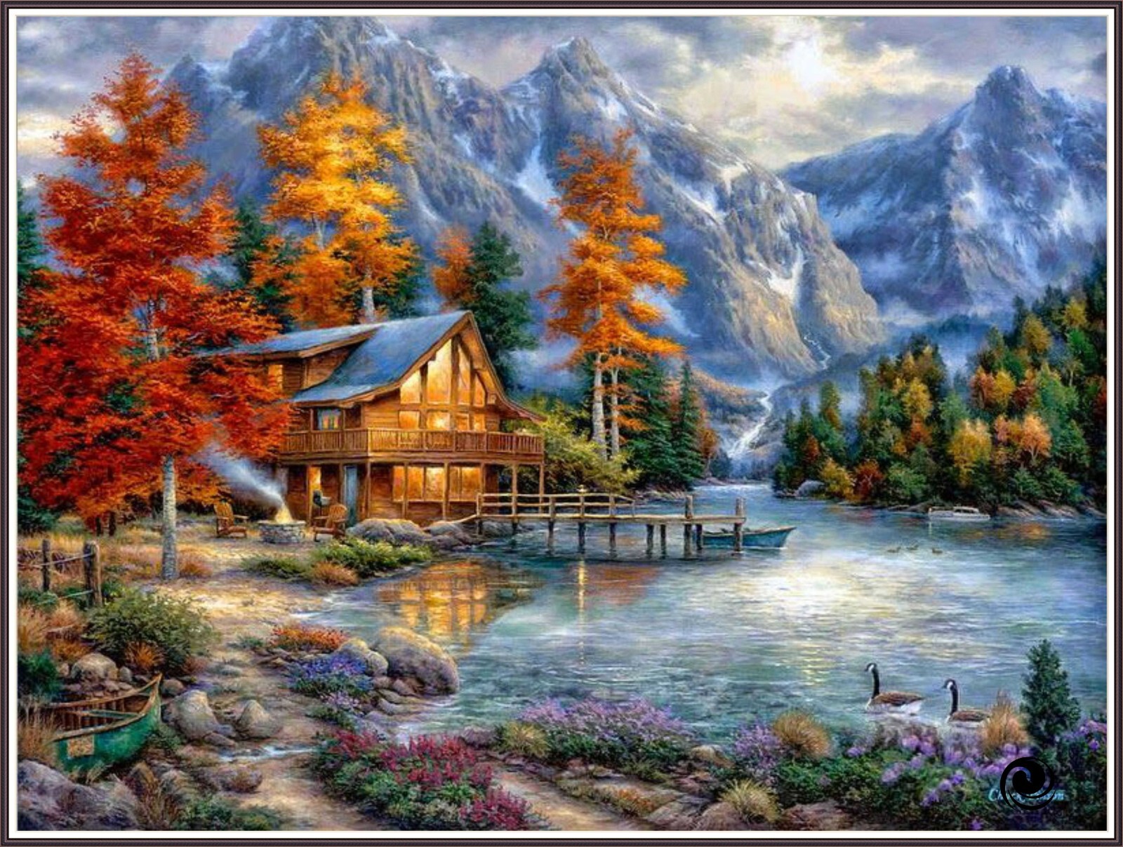 Space for reflection 1322 - Chart Counted Cross Stitch Pattern Needlework craft