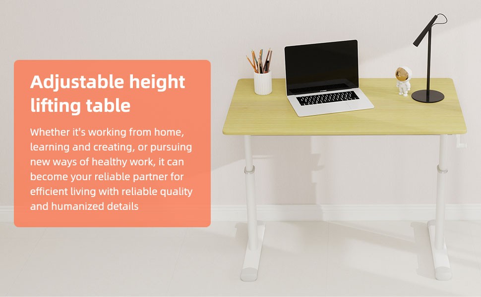 Adjustable study desk suitable for children and adults, height-adjustable US