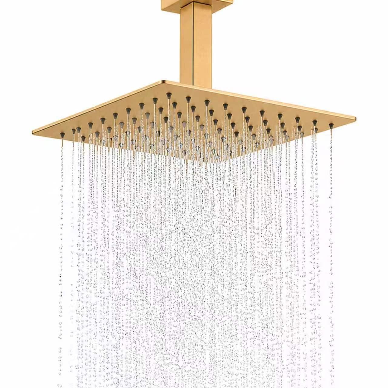 Rainfall Shower Head, 12 Inch Square Shaped Rain Shower Head, Ultra Thin Stai...