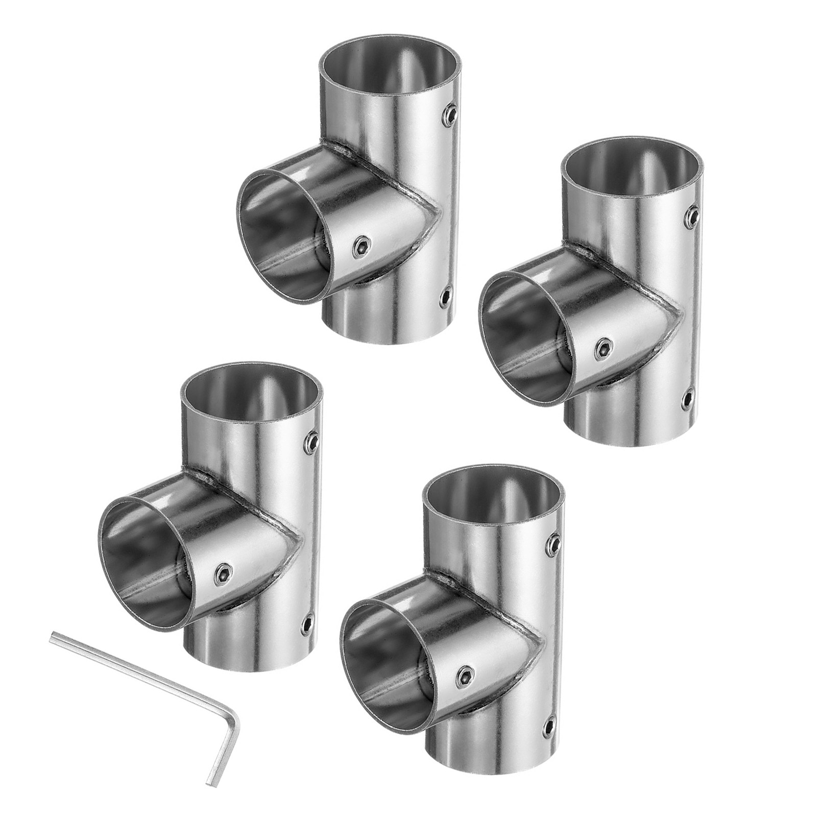 4Pack Tee Structural Pipe Connectors 1" Fit Pipe Dia. 3 Way