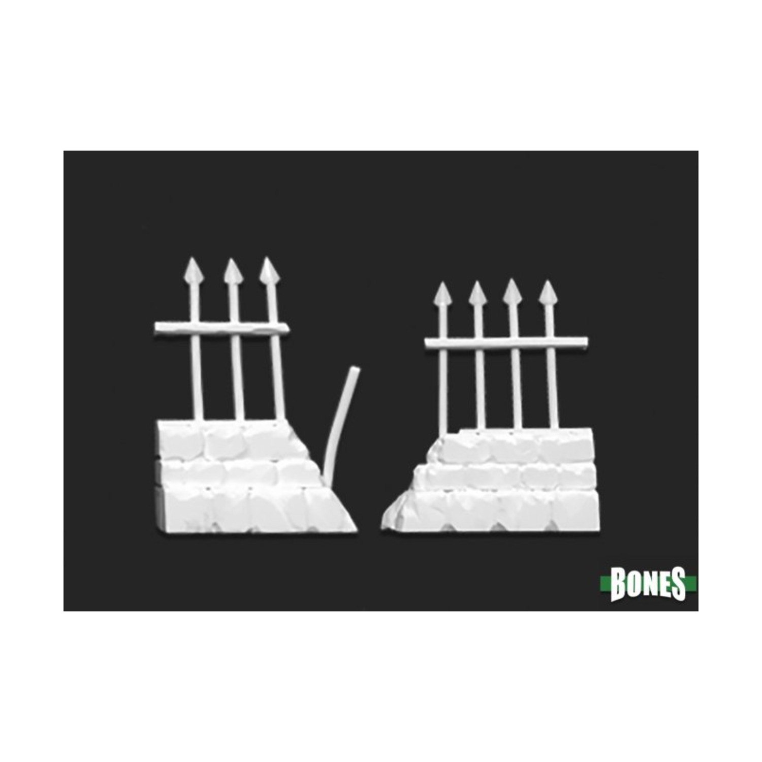 Reaper Dark Heaven Bones 28mm Graveyard Ruined Fences Pack New